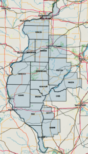 Detail map of West Central region