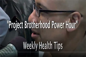 Dr. Marlon Everett presents the weekly health tips on the Project Brotherhood Power Hour.