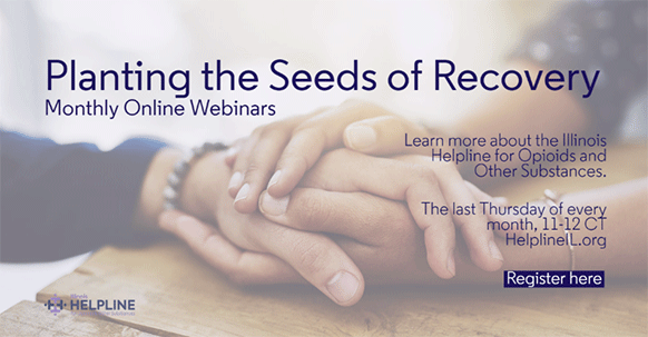 Poster for the Planting the Seeds of Recovery webinar series.