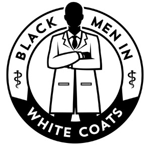 The Black Men in White Coats logo.
