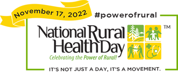 Logo for 2022 National Rural Health Day. It's not just a day, it's a movement.