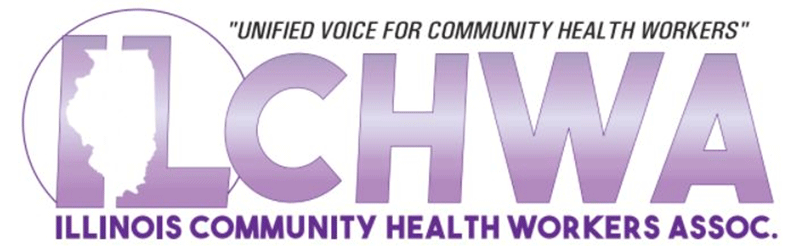 Logo of the Illinois Community Health Workers Association (ILCHWA), a unified voice for CHWs.