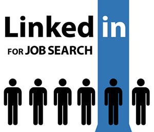 Graphic promoting using LinkedIn for your job search.