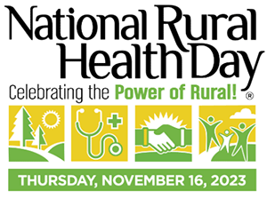 Logo for National Rural Health Day 2023 - Celebrating the Power of Rural.