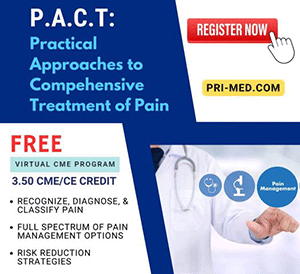 Promotional poster for the P.A.C.T. (Practical Approaches to Comprehensive Treatment of Pain) curriculum.