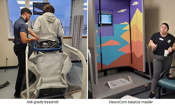 KSB Hospital's anti-gravity treadmill and NeuroCom balance master two pieces of equipment RHEP participants learned about as part of their facility tour.