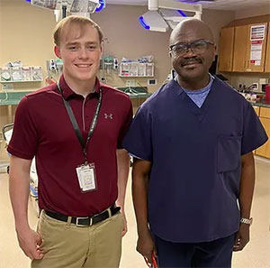 AHEC Scholar and Memorial Hospital Chester physician pose in the ER.