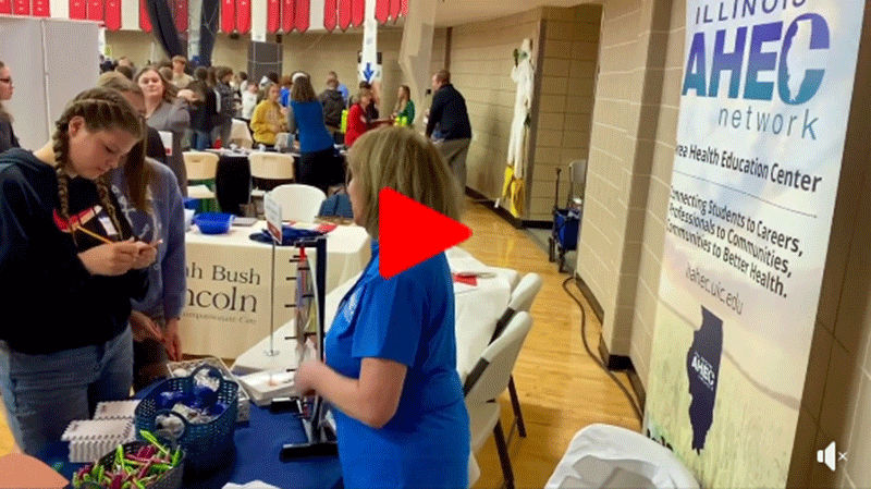 Play South Central's video of their table at the Lake Land College 8th grade career conference during Public Health Week.