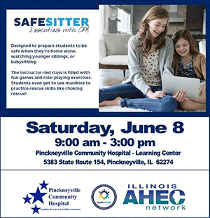 Safe Sitter class at Pinckneyville Community Hospital Saturday, June 8, 2024.