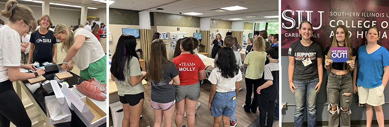 Three scenes from Pathways to Saluki Medicine Camp, June 2023.