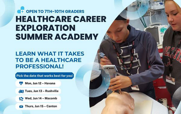 Detail from Healthcare Career Exploration Summer Academy poster.