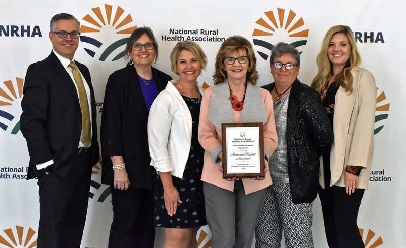 Honorees from Memorial Hospital pose with their award at the National Rural Health Association annual conference.